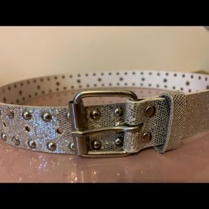 Girls silver studded belt